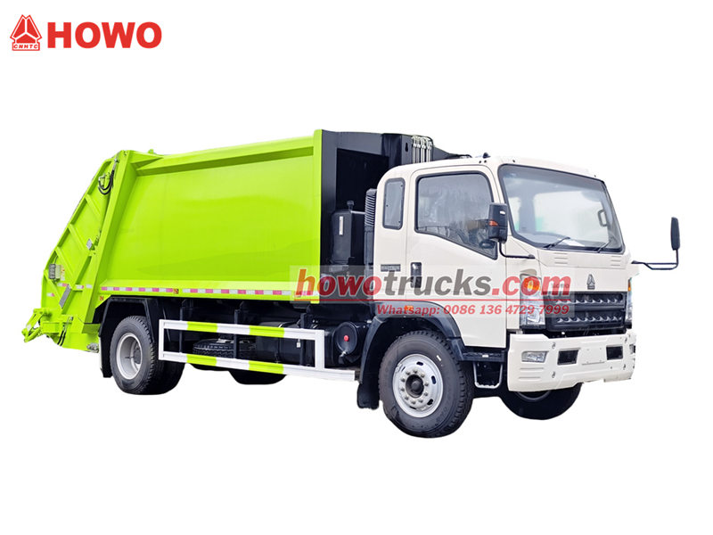 Howo light 10CBM garbage compactor truck