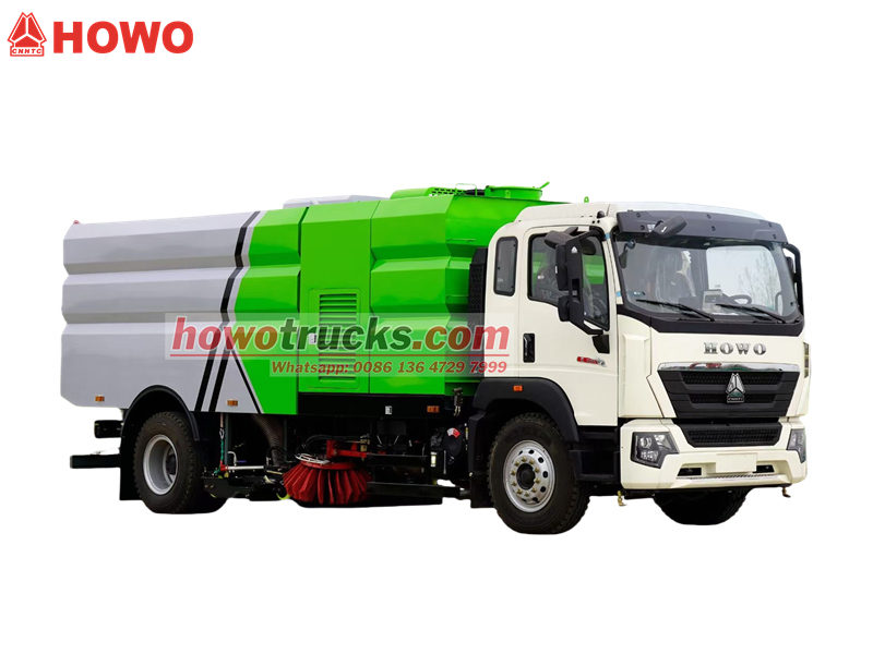 HOWO heavy road sweeper truck