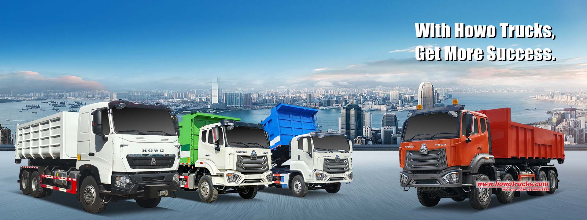Постачальник гакових навантажувачів Howo, надає вантажівки з рамою Howo 10 тонн, 15 тонн, 20 тонн, 25 тонн