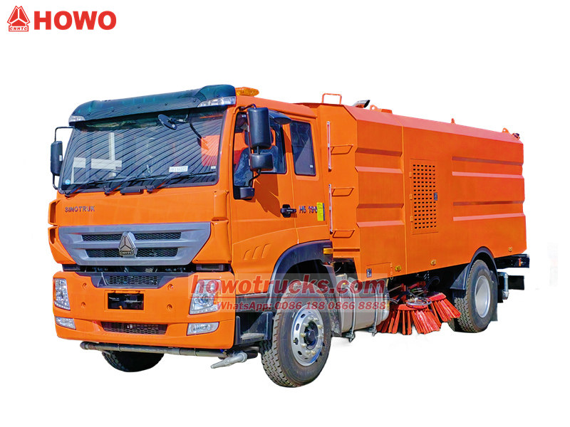 Howo vacuum sweeper truck 