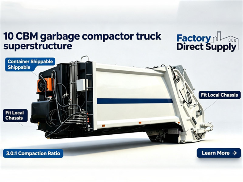 10CBM Compactor Refuse Truck body structure 10CBM Compactor Refuse Truck body structure