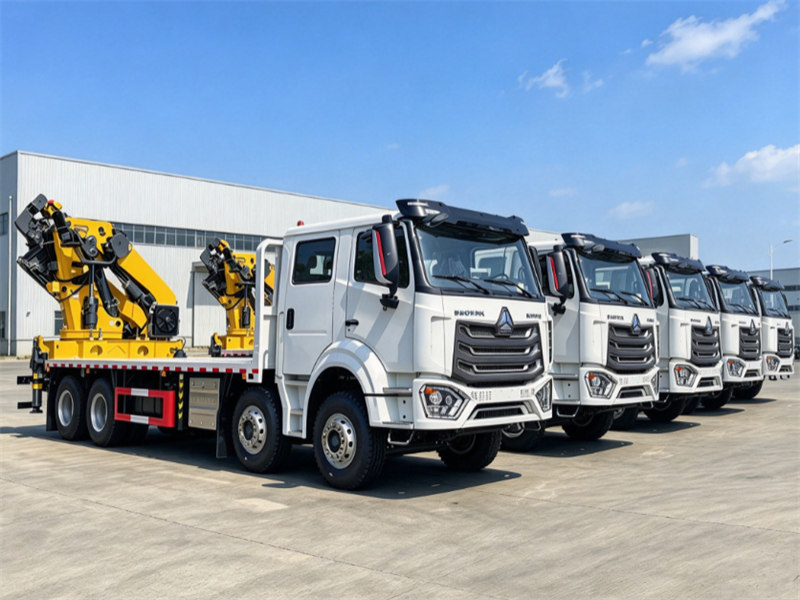 HOWO NX 6x4 flatbed crane truck HOWO NX 6x4 flatbed crane truck